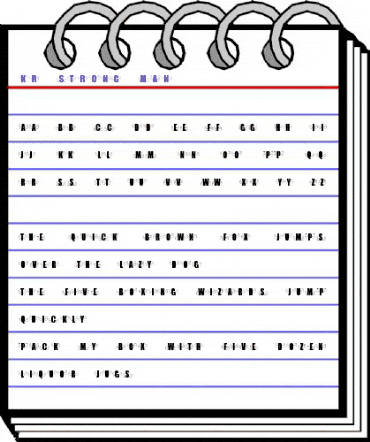 KR Strong Man Regular animated font preview KR Strong Man Regular animated font preview