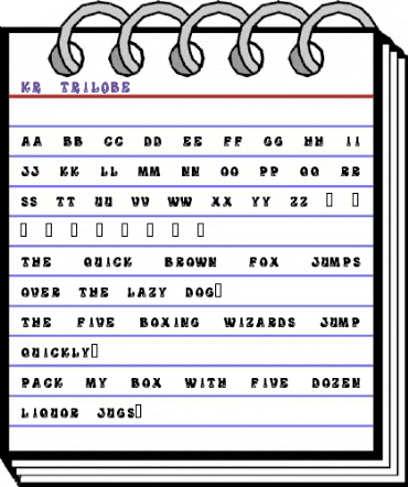KR Trilobe Regular animated font preview KR Trilobe Regular animated font preview