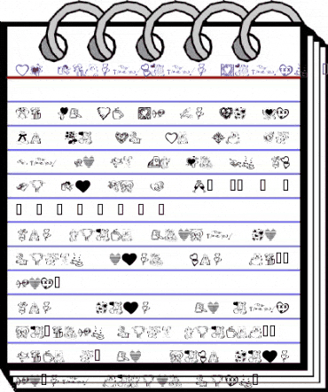 KR Valentine Dings 2002 Regular animated font preview