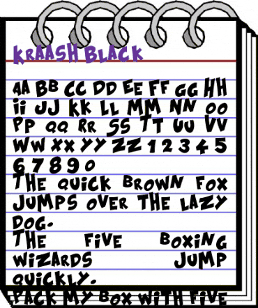 Kraash Black Regular animated font preview Kraash Black Regular animated font preview