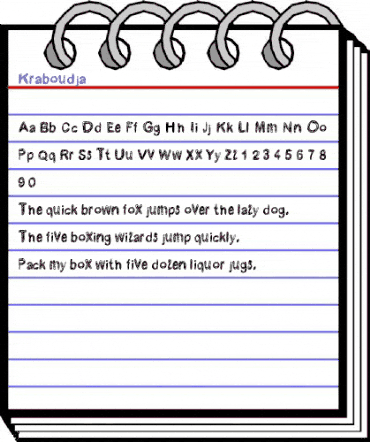 Kraboudja Regular animated font preview Kraboudja Regular animated font preview