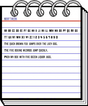 Kraftwerk Regular animated font preview Kraftwerk Regular animated font preview