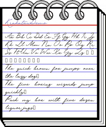 Krakatau Regular animated font preview