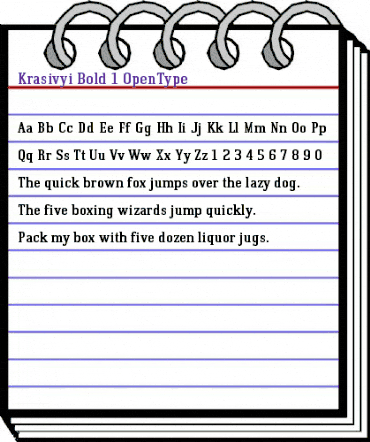 Krasivyi Bold animated font preview