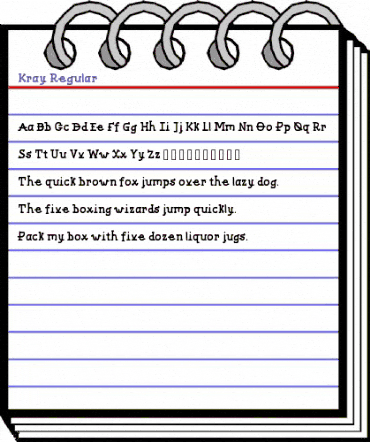 Kray Regular animated font preview