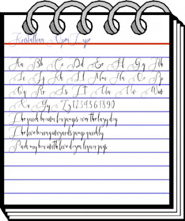 Kristallian Regular animated font preview Kristallian Regular animated font preview