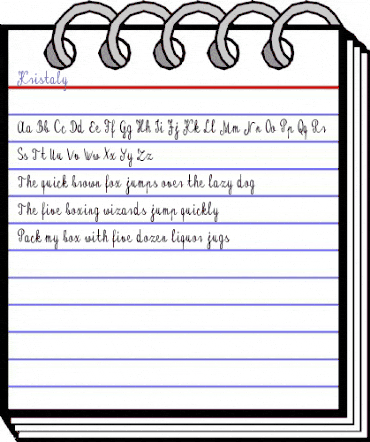 Kristaly Regular animated font preview