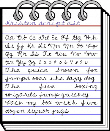 Kristen script alt alt animated font preview