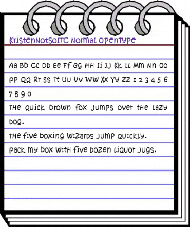 KristenNotSoITC Regular animated font preview