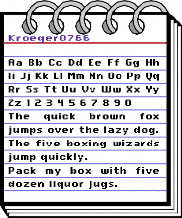 kroeger 07_66 Regular animated font preview