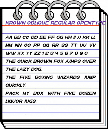 krown oblique Regular animated font preview krown oblique Regular animated font preview