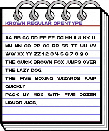 krown Regular animated font preview krown Regular animated font preview
