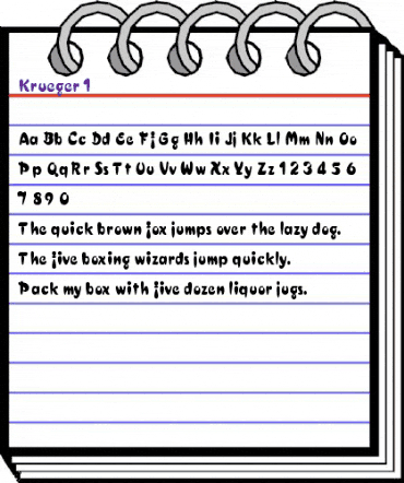 Krueger 1 Regular animated font preview Krueger 1 Regular animated font preview