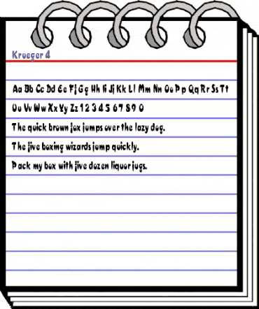 Krueger 4 Regular animated font preview Krueger 4 Regular animated font preview