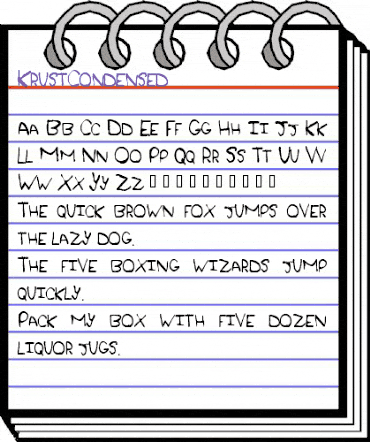 KrustCondensed Regular animated font preview KrustCondensed Regular animated font preview