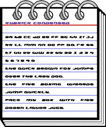 Kubrick Condensed Condensed animated font preview