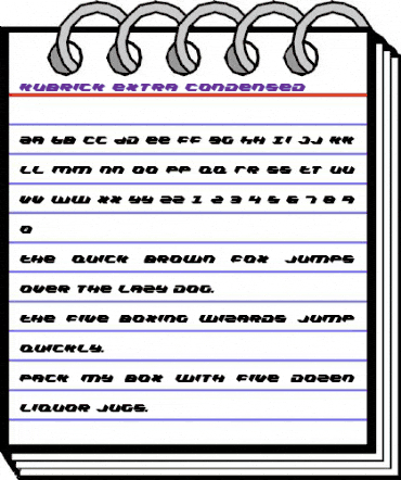 Kubrick Extra-Condensed Extra-Condensed animated font preview Kubrick Extra-Condensed Extra-Condensed animated font preview