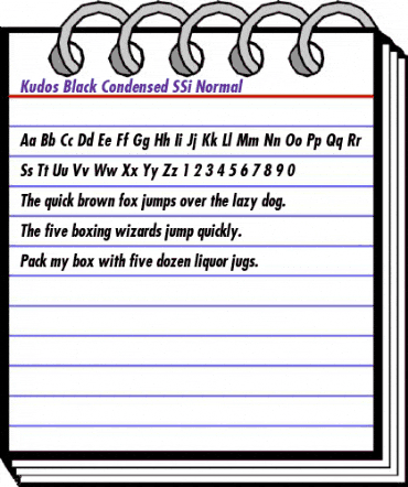 Kudos Black Condensed SSi Normal animated font preview Kudos Black Condensed SSi Normal animated font preview