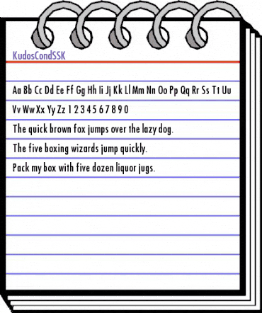 KudosCondSSK Regular animated font preview KudosCondSSK Regular animated font preview