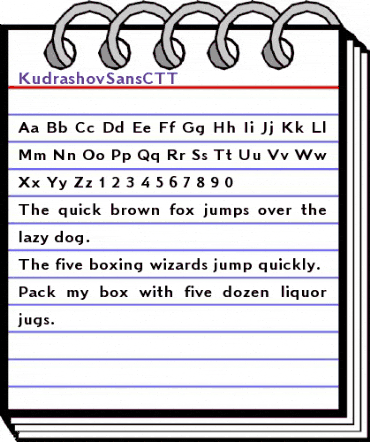 KudrashovSansC Normal animated font preview KudrashovSansC Normal animated font preview
