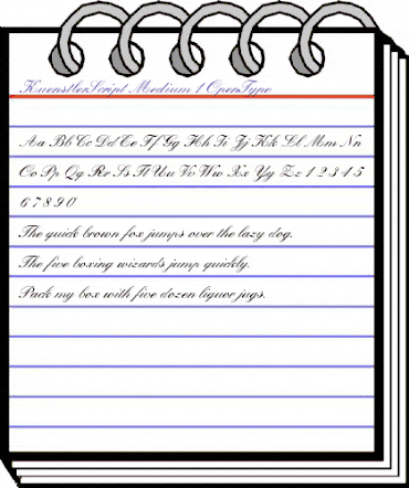 KuenstlerScript Regular animated font preview KuenstlerScript Regular animated font preview