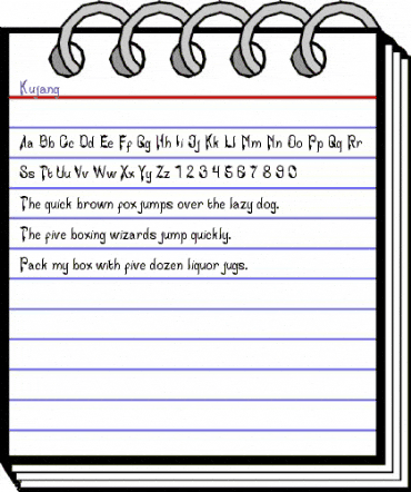 Kujang Regular animated font preview