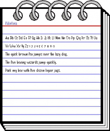 Kulintina Regular animated font preview