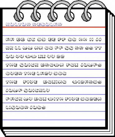 Kultur Regular animated font preview Kultur Regular animated font preview