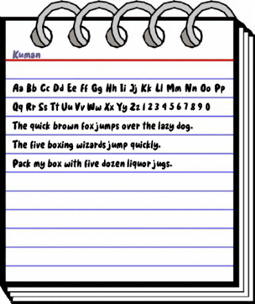 Kuman Regular animated font preview Kuman Regular animated font preview