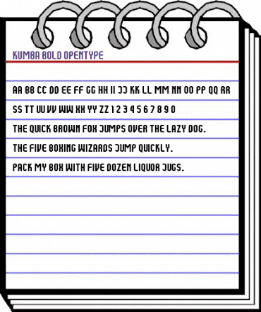 Kumba Bold animated font preview Kumba Bold animated font preview