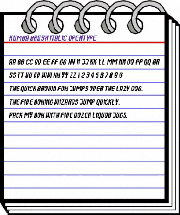 Kumba Brush Italic animated font preview Kumba Brush Italic animated font preview