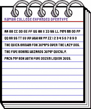 Kumba College Expanded animated font preview Kumba College Expanded animated font preview