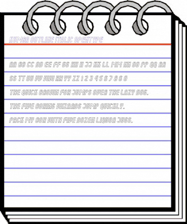 Kumba Outline Italic animated font preview Kumba Outline Italic animated font preview