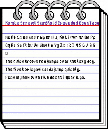 Kumba Scrawl SemiBold Expanded animated font preview Kumba Scrawl SemiBold Expanded animated font preview