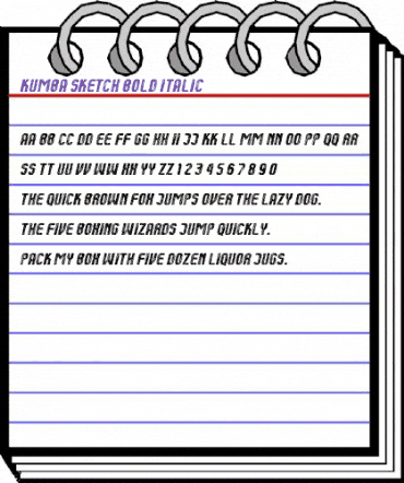 Kumba Sketch Bold Italic animated font preview Kumba Sketch Bold Italic animated font preview