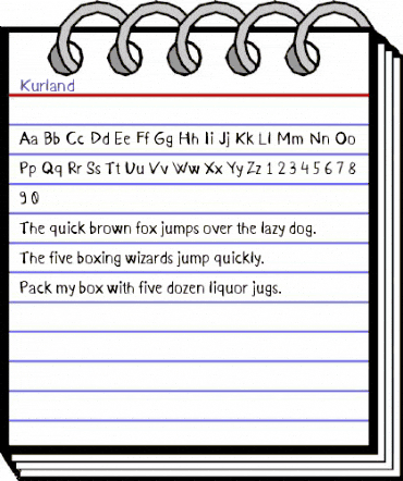 Kurland Regular animated font preview Kurland Regular animated font preview