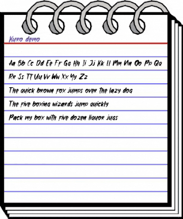 Kuro demo Regular animated font preview Kuro demo Regular animated font preview