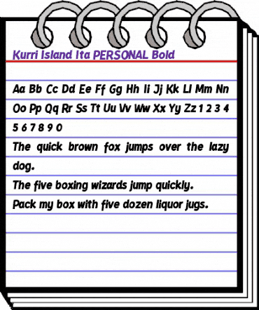 Kurri Island Italic Bold animated font preview