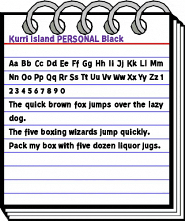 Kurri Island Black Regular animated font preview