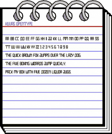 KUVAS Regular animated font preview