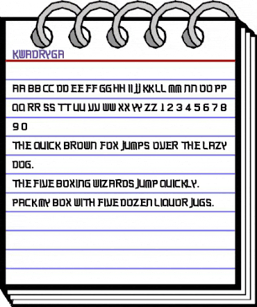 Kwadryga Regular animated font preview
