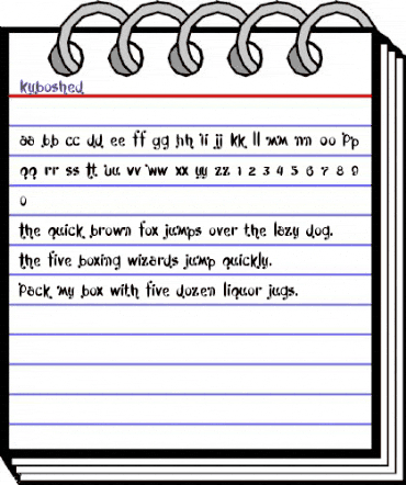 Kyboshed Regular animated font preview Kyboshed Regular animated font preview