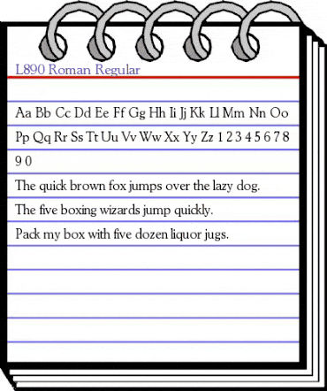 L890-Roman Regular animated font preview L890-Roman Regular animated font preview