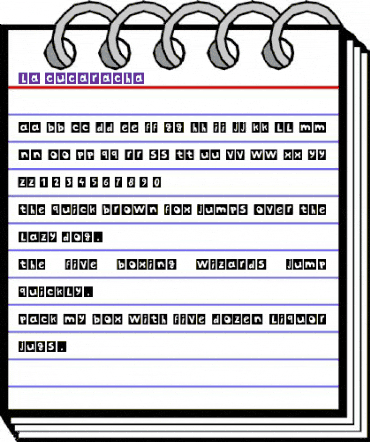 La cucaracha Regular animated font preview