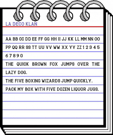 La Deco Klan Regular animated font preview La Deco Klan Regular animated font preview