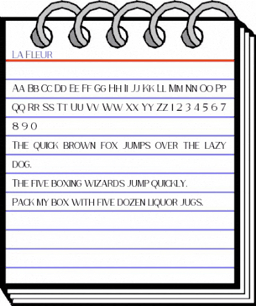 La Fleur Regular animated font preview La Fleur Regular animated font preview