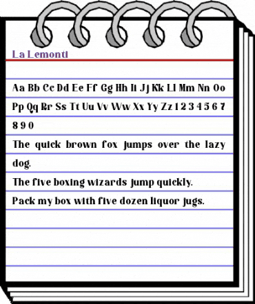 La Lemonti Regular animated font preview La Lemonti Regular animated font preview