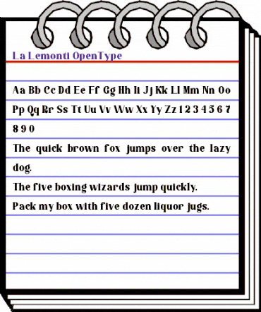 La Lemonti Regular animated font preview