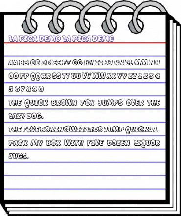 La Pica Demo La Pica Demo animated font preview La Pica Demo La Pica Demo animated font preview