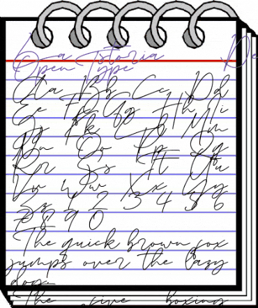 La storia -Demo- Regular animated font preview